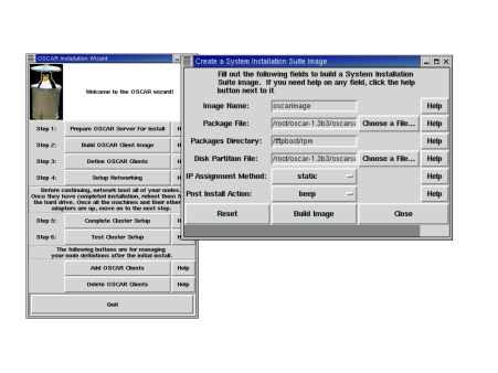 A Screenshot from the OSCAR Install System