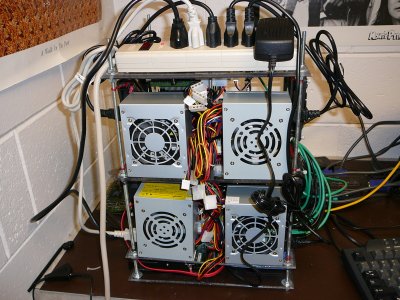 Figure Three: Closeup of Microwulf's Power Supplies